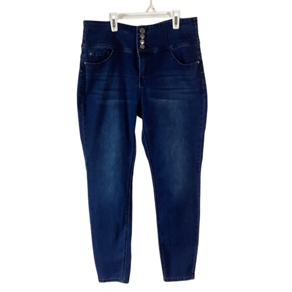 Harmony & Havoc Ultra High Rise Semi Button Fly Jeans 12